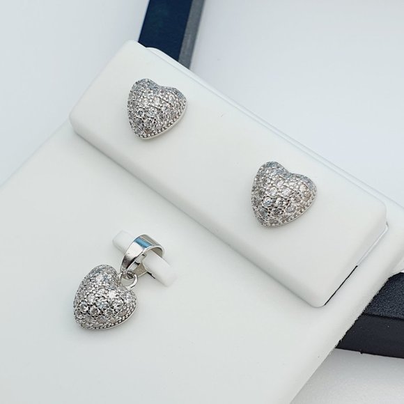 "925 Sterling Silver Cubic Zircon Jewelry Set, UU1P7A7032 - Picture 4 of 8